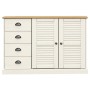 VIGO sideboard with drawers solid white pine wood 113x40x75cm by vidaXL, Sideboards - Ref: Foro24-353188, Price: 216,38 €, Di...