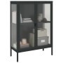 Aparador alto vidrio y acero negro 75x35x105 cm de vidaXL, Aparadores - Ref: Foro24-353003, Precio: 193,09 €, Descuento: %