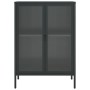 Aparador alto vidrio y acero negro 75x35x105 cm de vidaXL, Aparadores - Ref: Foro24-353003, Precio: 193,09 €, Descuento: %