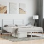 White metal bed frame with headboard 140x200 cm by vidaXL, Beds and slatted bases - Ref: Foro24-352369, Price: 94,85 €, Disco...