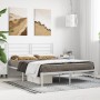 White metal bed frame with headboard 140x200 cm by vidaXL, Beds and slatted bases - Ref: Foro24-352369, Price: 94,85 €, Disco...