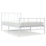 Metal bed frame with headboard and footboard white 90x190 cm by vidaXL, Beds and slatted bases - Ref: Foro24-352539, Price: 6...