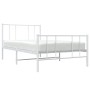 Metal bed frame with headboard and footboard white 90x190 cm by vidaXL, Beds and slatted bases - Ref: Foro24-352539, Price: 6...