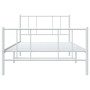 Metal bed frame with headboard and footboard white 90x190 cm by vidaXL, Beds and slatted bases - Ref: Foro24-352539, Price: 6...