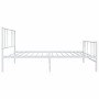 Metal bed frame with headboard and footboard white 90x190 cm by vidaXL, Beds and slatted bases - Ref: Foro24-352539, Price: 6...