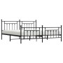 Estructura de cama cabecero y estribo metal negro 193x203cm de vidaXL, Camas y somieres - Ref: Foro24-353561, Precio: 137,23 ...