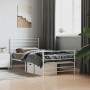 Estructura cama metal con cabecero y pie cama blanca 80x200 cm de vidaXL, Camas y somieres - Ref: Foro24-352377, Precio: 76,3...