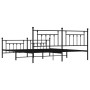 Black metal headboard and footboard bed frame 193x203cm by vidaXL, Beds and slatted bases - Ref: Foro24-353561, Price: 137,99...