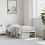 Metal bed frame with white headboard 75x190 cm by vidaXL, Beds and slatted bases - Ref: Foro24-353576, Price: 71,99 €, Discou...