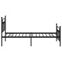 Bed frame with headboard and black metal footboard 100x200cm by vidaXL, Beds and slatted bases - Ref: Foro24-353550, Price: 9...