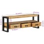 Mueble de TV madera maciza de mango 120x33x45 cm de vidaXL, Muebles TV - Ref: Foro24-351669, Precio: 217,51 €, Descuento: %