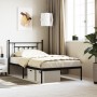 Bed frame with black metal headboard 100x200 cm by vidaXL, Beds and slatted bases - Ref: Foro24-353532, Price: 91,19 €, Disco...