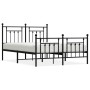 Estructura de cama cabecero y estribo metal negro 140x200 cm de vidaXL, Camas y somieres - Ref: Foro24-353556, Precio: 127,26...