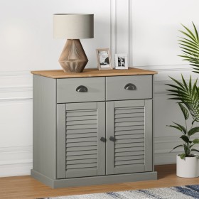 Sideboard with drawers VIGO solid pine wood gray 78x40x75 cm by vidaXL, Sideboards - Ref: Foro24-353204, Price: 179,53 €, Dis...