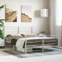 Metal bed frame with headboard and white footboard 160x200 cm by vidaXL, Beds and slatted bases - Ref: Foro24-352389, Price: ...