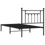 Estructura de cama con cabecero metal negro 90x190 cm de vidaXL, Camas y somieres - Ref: Foro24-353529, Precio: 81,07 €, Desc...