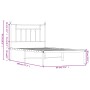 Estructura de cama con cabecero metal negro 90x190 cm de vidaXL, Camas y somieres - Ref: Foro24-353529, Precio: 81,07 €, Desc...