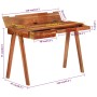 Schreibtisch aus massivem Akazienholz mit Schubladen 110x50x77 cm von vidaXL, Schreibtische - Ref: Foro24-353304, Preis: 237,...