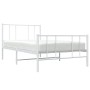 Metal bed frame with headboard and footboard white 107x203 cm by vidaXL, Beds and slatted bases - Ref: Foro24-352543, Price: ...