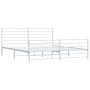 Metal bed frame with headboard and white footboard 200x200 cm by vidaXL, Beds and slatted bases - Ref: Foro24-352393, Price: ...