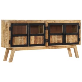 Aparador de madera maciza de mango marrón y negro 160x30x76 cm de vidaXL, Aparadores - Ref: Foro24-353306, Precio: 486,53 €, ...