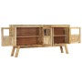 Braunes und schwarzes Sideboard aus massivem Mangoholz, 160 x 30 x 76 cm von vidaXL, Sideboards - Ref: Foro24-353306, Preis: ...