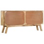 Aparador de madera maciza de mango marrón y negro 160x30x76 cm de vidaXL, Aparadores - Ref: Foro24-353306, Precio: 487,99 €, ...