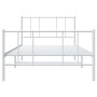 Metal bed frame with headboard and footboard white 80x200 cm by vidaXL, Beds and slatted bases - Ref: Foro24-352538, Price: 6...