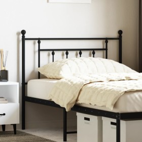 Cabecero de metal negro 107 cm de vidaXL, Cabeceros y pies de cama - Ref: Foro24-353567, Precio: 29,99 €, Descuento: %