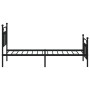 Bed frame with headboard and black metal footboard 90x200 cm by vidaXL, Beds and slatted bases - Ref: Foro24-353548, Price: 1...