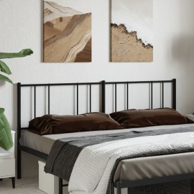 Cabecero de metal negro 180 cm de vidaXL, Cabeceros y pies de cama - Ref: Foro24-352516, Precio: 29,63 €, Descuento: %