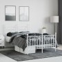 Metal bed frame with headboard and white footboard 120x200 cm by vidaXL, Beds and slatted bases - Ref: Foro24-353602, Price: ...