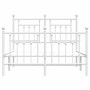 Metal bed frame with headboard and white footboard 120x200 cm by vidaXL, Beds and slatted bases - Ref: Foro24-353602, Price: ...