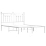 Estructura de cama con cabecero metal blanca 140x200 cm de vidaXL, Camas y somieres - Ref: Foro24-353587, Precio: 114,60 €, D...