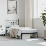 Bed frame with black metal headboard 90x200 cm by vidaXL, Beds and slatted bases - Ref: Foro24-353530, Price: 82,22 €, Discou...