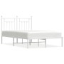 Estructura de cama de metal con cabecero blanca 120x190 cm de vidaXL, Camas y somieres - Ref: Foro24-353583, Precio: 116,95 €...