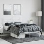 Estructura de cama de metal con cabecero blanca 120x190 cm de vidaXL, Camas y somieres - Ref: Foro24-353583, Precio: 116,95 €...