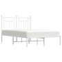 Estructura de cama de metal con cabecero blanca 120x190 cm de vidaXL, Camas y somieres - Ref: Foro24-353583, Precio: 116,95 €...