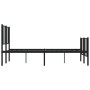 Black metal headboard and footboard bed frame 140x200 cm by vidaXL, Beds and slatted bases - Ref: Foro24-352499, Price: 92,48...