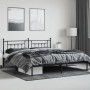 Bed frame with black metal headboard 193x203 cm by vidaXL, Beds and slatted bases - Ref: Foro24-353543, Price: 127,98 €, Disc...