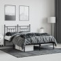 Bed frame with black metal headboard 150x200 cm by vidaXL, Beds and slatted bases - Ref: Foro24-353539, Price: 118,76 €, Disc...