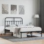 Bed frame with black metal headboard 120x190 cm by vidaXL, Beds and slatted bases - Ref: Foro24-352575, Price: 113,80 €, Disc...