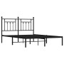 Bed frame with black metal headboard 150x200 cm by vidaXL, Beds and slatted bases - Ref: Foro24-353539, Price: 118,76 €, Disc...