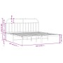 Estructura de cama con cabecero metal negro 160x200 cm de vidaXL, Camas y somieres - Ref: Foro24-353638, Precio: 149,46 €, De...