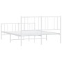 Estructura cama metal con cabecero y estribo blanco 120x200 cm de vidaXL, Camas y somieres - Ref: Foro24-352545, Precio: 89,9...