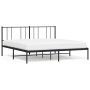 Bed frame with black metal headboard 183x213 cm by vidaXL, Beds and slatted bases - Ref: Foro24-352485, Price: 123,34 €, Disc...