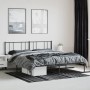 Bed frame with black metal headboard 183x213 cm by vidaXL, Beds and slatted bases - Ref: Foro24-352485, Price: 123,34 €, Disc...