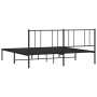 Bed frame with black metal headboard 183x213 cm by vidaXL, Beds and slatted bases - Ref: Foro24-352485, Price: 123,34 €, Disc...