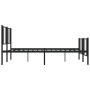 Black metal headboard and footboard bed frame 183x213cm by vidaXL, Beds and slatted bases - Ref: Foro24-352503, Price: 126,99...