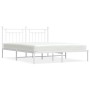 Estructura de cama con cabecero metal blanca 160x200 cm de vidaXL, Camas y somieres - Ref: Foro24-353589, Precio: 121,48 €, D...